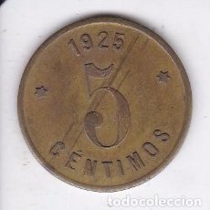 Monedas locales: FICHA DE 5 CENTIMOS DE LA GUIXOLENSE DE SAN FELIU DE GUIXOLS DEL AÑO 1925 (MONEDA). Lote 94395294