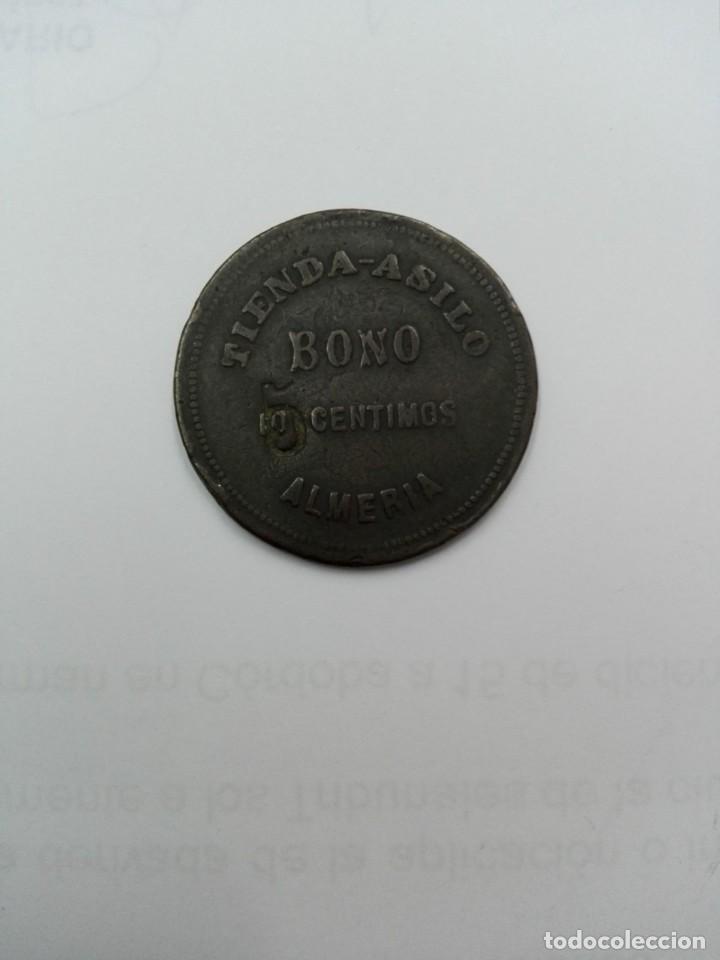 Moedas locais: Rarisima ficha Bono Tienda Asilo Almeria
