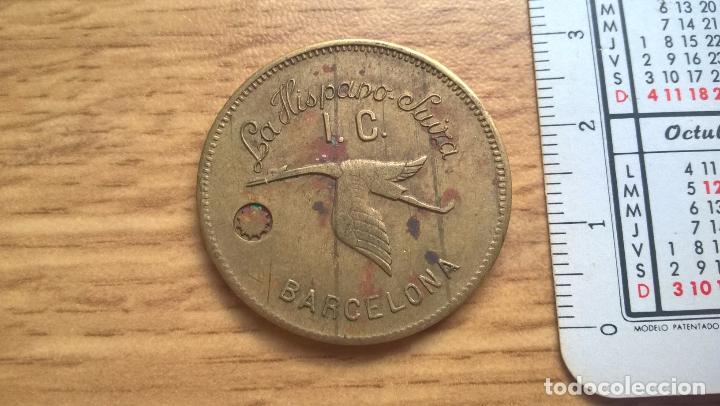 Monedas locales: La Hispano Suiza. Barcelona. Peseta. Epoca guerra civil