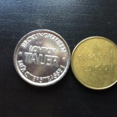 Monedas locales: DOS FICHAS UNA EURO COÍN, MECÁNICO ALEMÁN. Lote 106997816