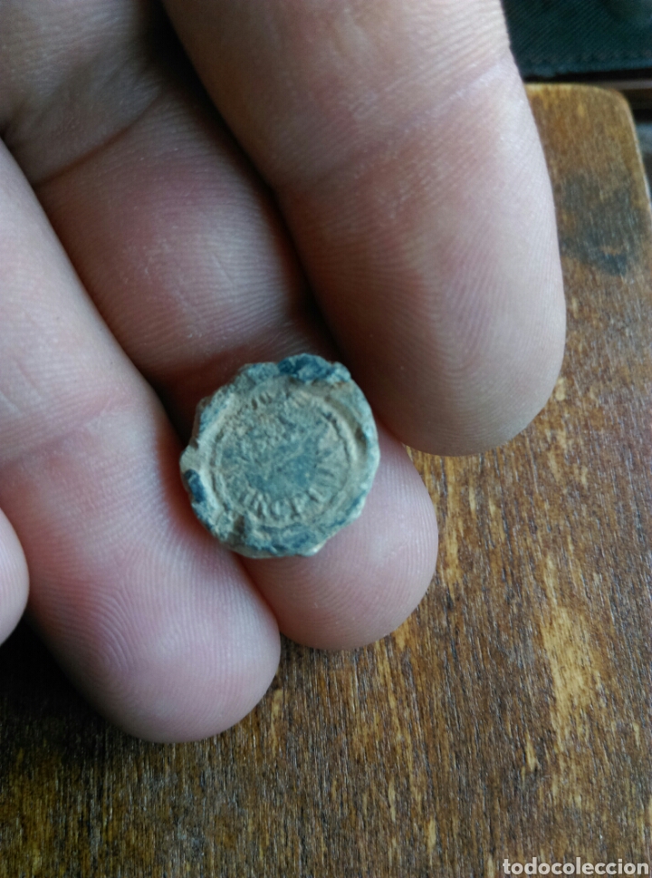 Monedas locales: Plomo precinto aduana - Foto 2