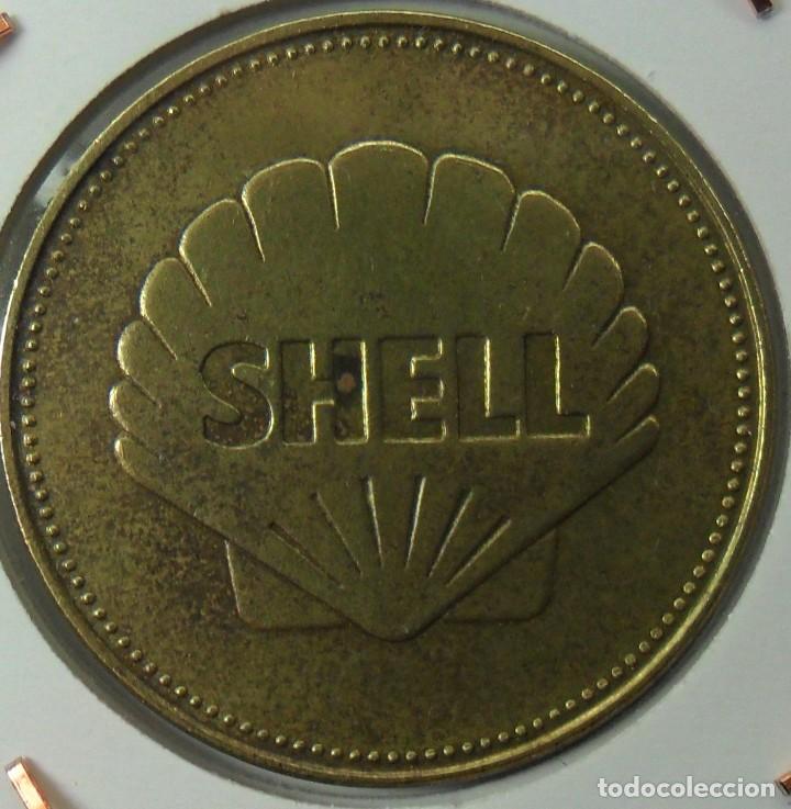 Monedas locales: FICHA SHELL CONMEMORATIVA - BELL XS1 - 1947 - Foto 2