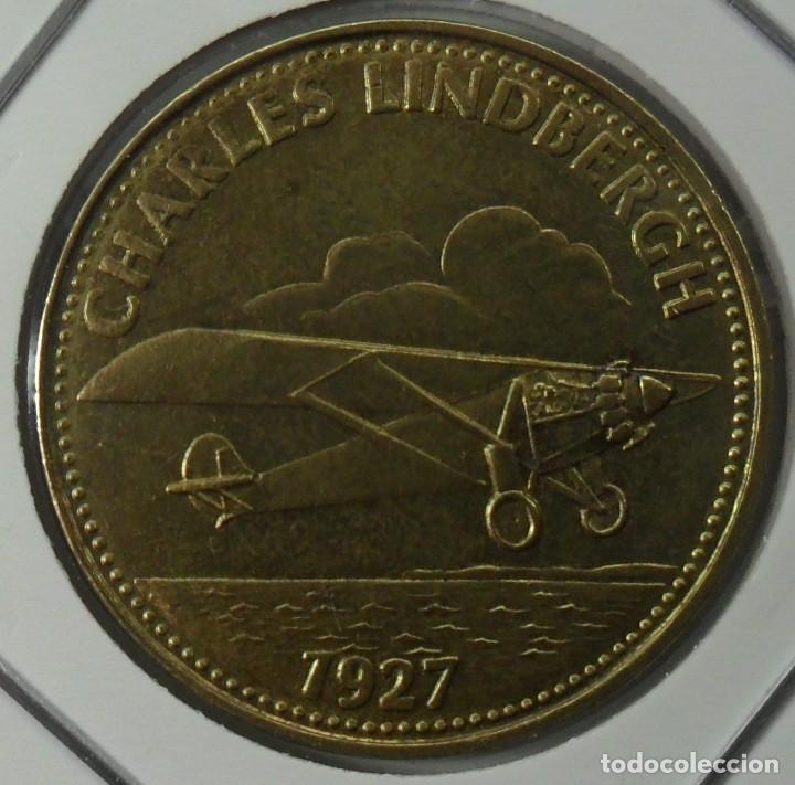 Monedas locales: FICHA SHELL CONMEMORATIVA - CHARLES LINDBERG - 1927 - Foto 1