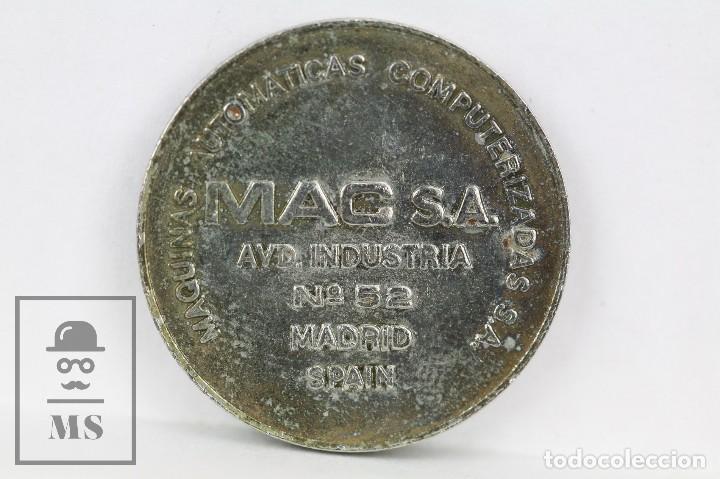 Monedas locales: Ficha Comercial - MAC / M&aacute;quinas Autom&aacute;ticas Computerizadas, Madrid - Di&aacute;metro 27 mm - Foto 2