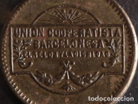 Monedas locales: 5 CENTIMOS, U.C.B. EL RELOJ Y LA DIGNIDAD, BARCELONA - Foto 1