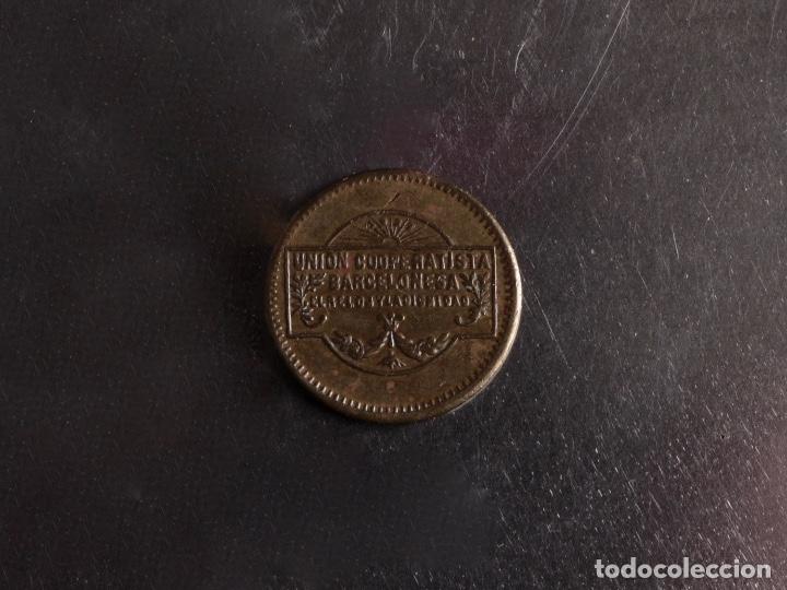 Monedas locales: 5 CENTIMOS, U.C.B. EL RELOJ Y LA DIGNIDAD, BARCELONA - Foto 2