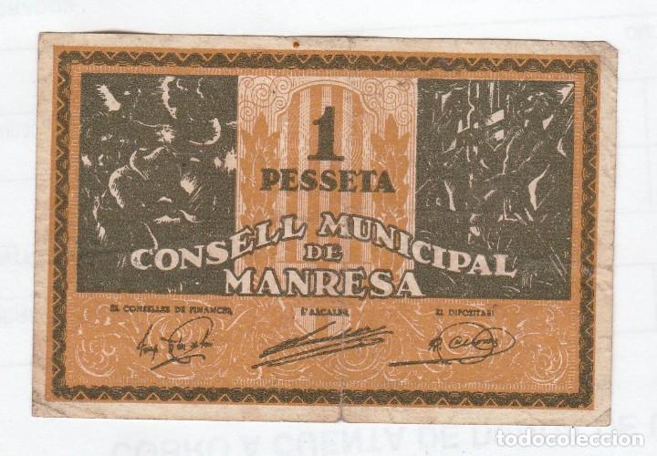 Monedas locales: MANRESA- 1 PESETA- - Foto 1