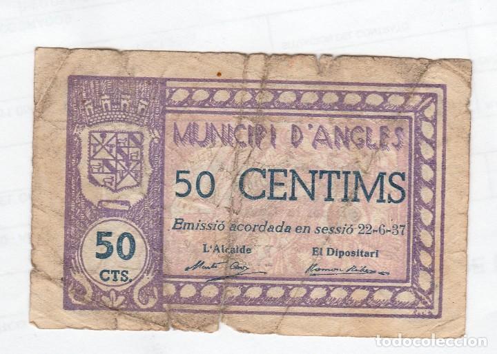 Monedas locales: D&acute;ANGLES- 50 CENTIMOS- 22 DE JUNIO DE 1937 - Foto 1