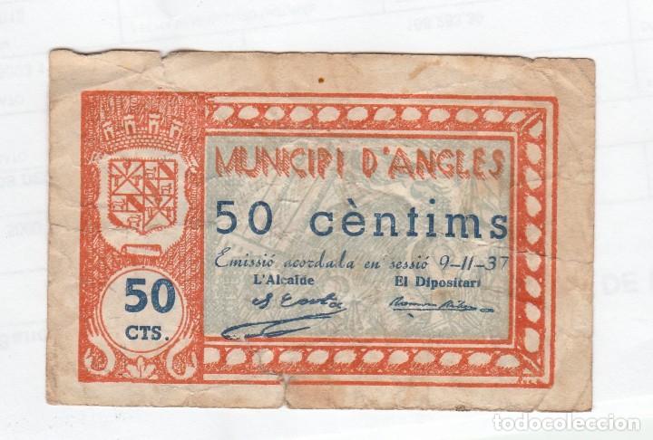 Monedas locales: D&acute;ANGLES- 50 CENTIMOS- 9 DE NOVIEMBRE DE 1937 - Foto 1