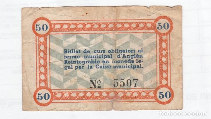 Monedas locales: D&acute;ANGLES- 50 CENTIMOS- 9 DE NOVIEMBRE DE 1937 - Foto 2