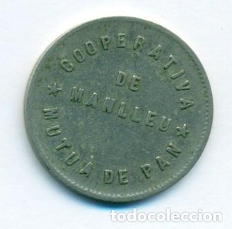 Monete locali: 1 PTA. DE MANLLEU COOP. MUTUA DE PAN NI. L-2937 EBC