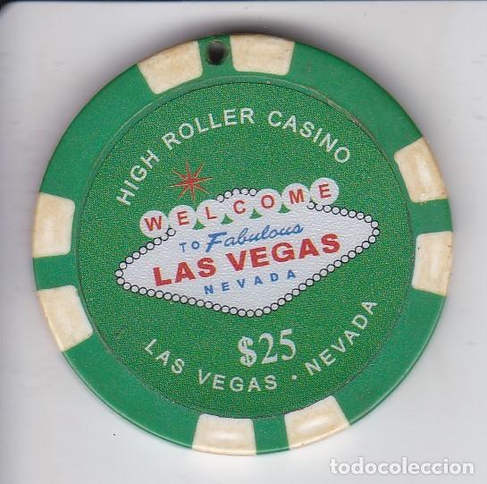 Ficha De 25 Del Casino De Las Vegas De Nevada High Roller Casino