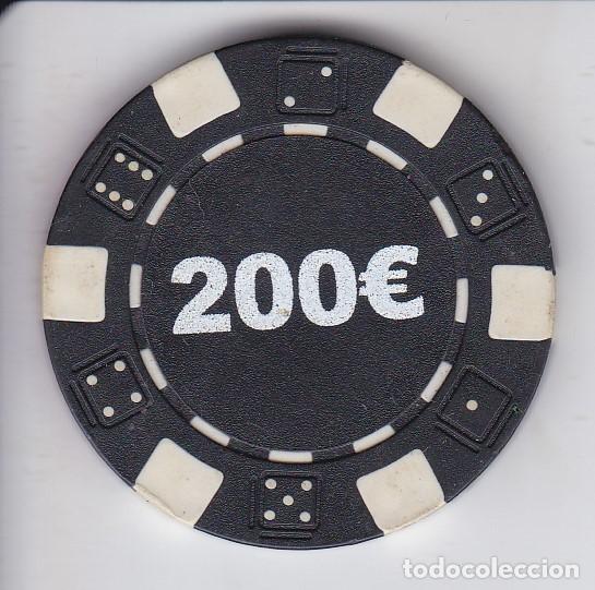 Monedas locales: FICHA DE CASINO DE 200&euro; CON LOS DADOS - Foto 1