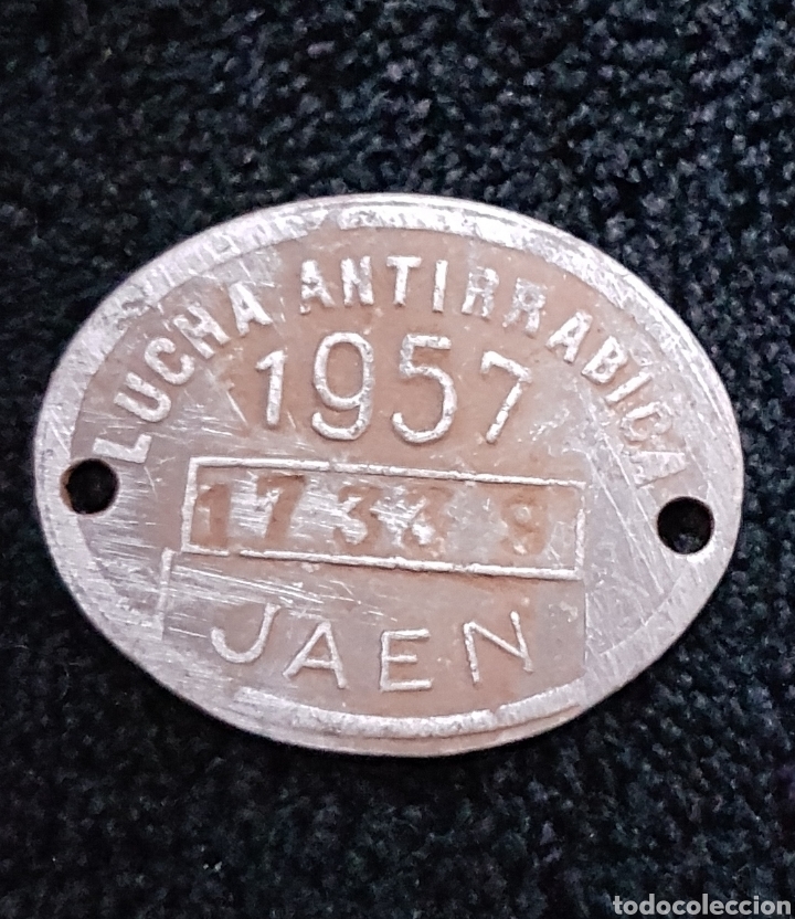 Monedas locales: Ficha lucha antirrabica Jaen 1957 - Foto 1
