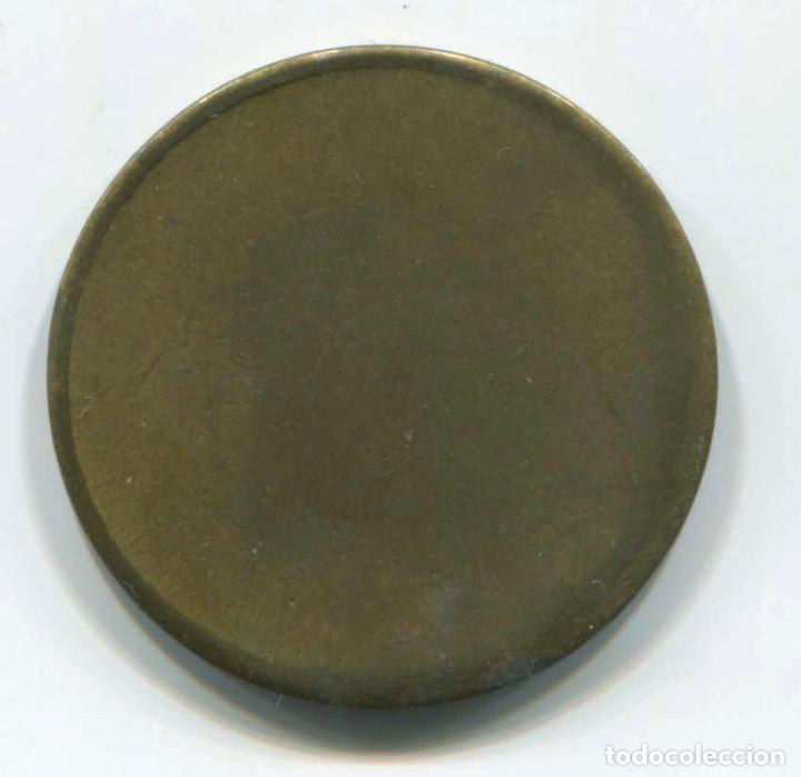 Monedas locales: Ficha de 10 c&eacute;ntimos en lat&oacute;n. A identificar. - Foto 2