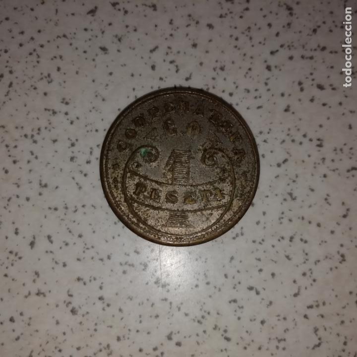 Monedas locales: Peseta de cooperativa de Azcoitia de 1915
