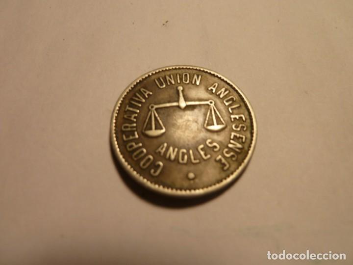 Monedas locales: COOPERATIVA ANGLESENSE 5 PTAS NIQUEL - Foto 1