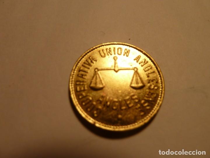 Monedas locales: COOPERATIVA ANGLESENSE 5 PTAS LATON - Foto 1