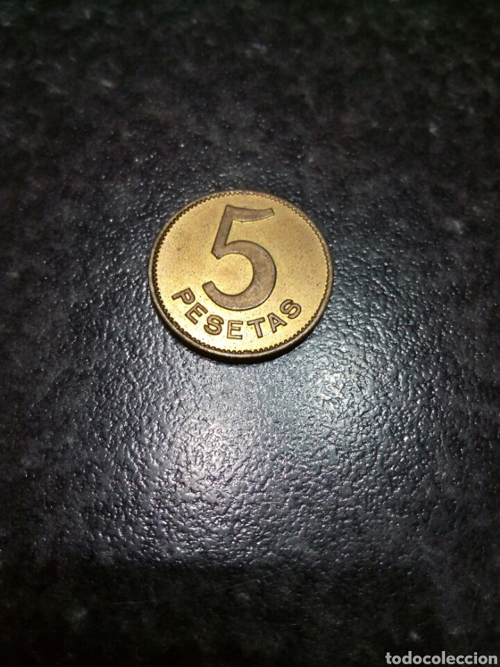 Monedas locales: Cooperativa Union Anglesense. 5 Pesetas - Foto 1