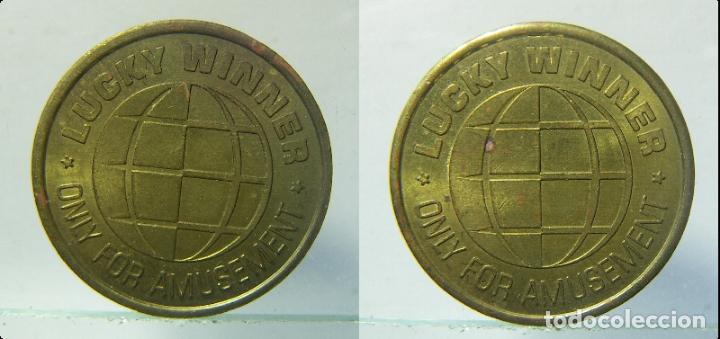 Monedas locales: FICHA LUCKY WINNER ONLY FOR AMUSEMENT - Foto 1