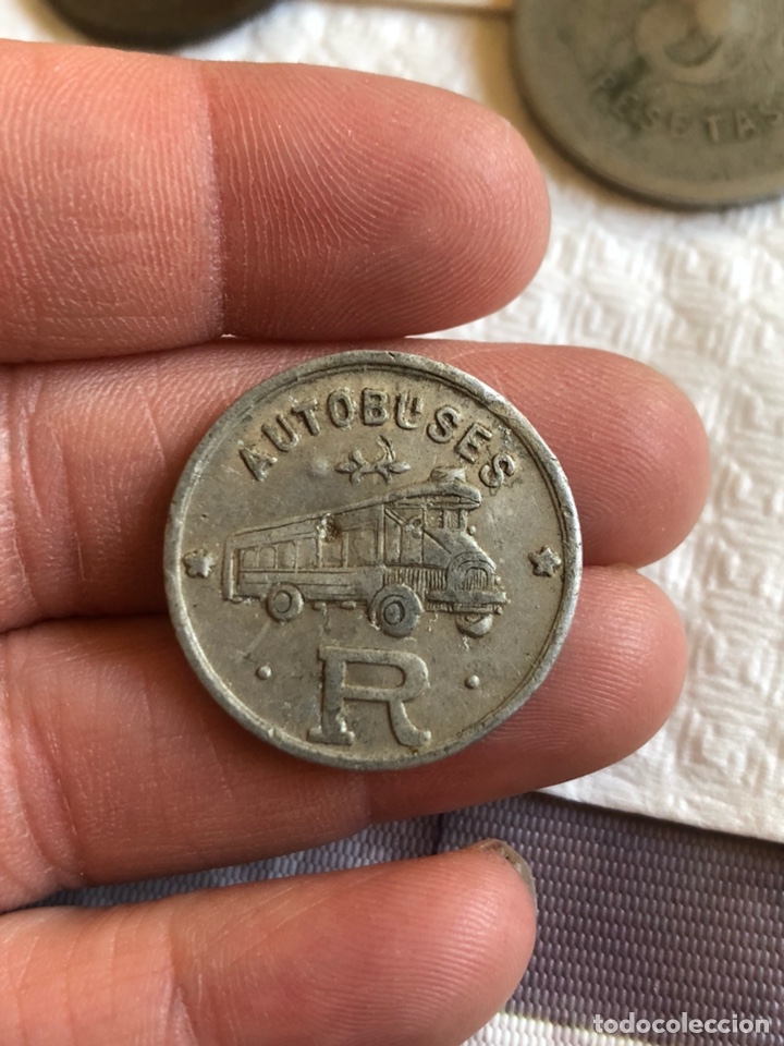 Monedas locales: Ficha de 10 c&eacute;ntimos autobuses R - Foto 1