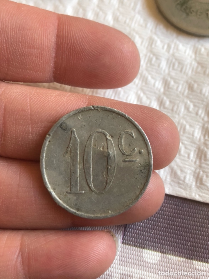 Monedas locales: Ficha de 10 c&eacute;ntimos autobuses R - Foto 2