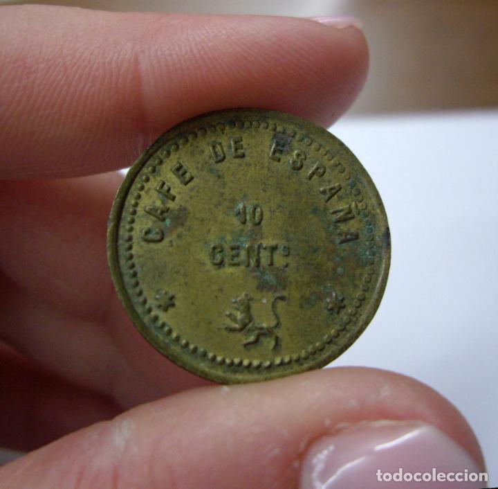 Monedas locales: FICHA DE 10 CENTIMOS DEL CAFE DE ESPA&Ntilde;A - VALENCIA - Foto 1