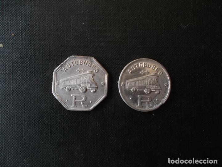 Monedas locales: Conjunto de 2 monedas de 10 y 15 centimos autobuses Roca 1928 - Foto 1