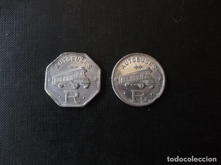 Monedas locales: Conjunto de 2 monedas de 10 y 15 centimos autobuses Roca 1928 - Foto 3