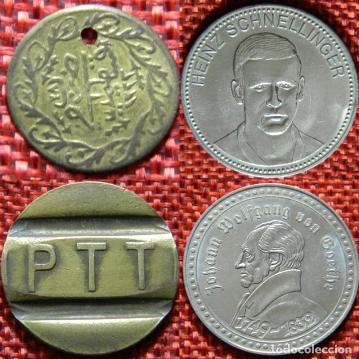 Monedas locales: Lote de 4 monedas Jeton / Token a expertizar - - Foto 1