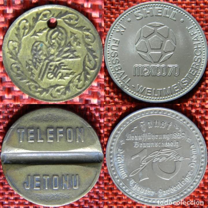 Monedas locales: Lote de 4 monedas Jeton / Token a expertizar - - Foto 2