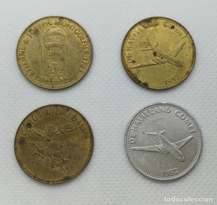 Monedas locales: 3 fichas, token de Shell - Man in flight - Foto 1