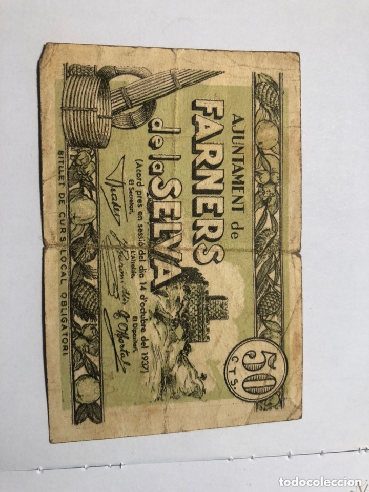 Monedas locales: Farners de la selva 50cts - Foto 1
