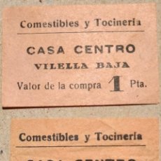 Monedas locales: COMESTIBLES Y TOCINERÍA - CASA CENTRO - VILELLA BAJA. Lote 179329845