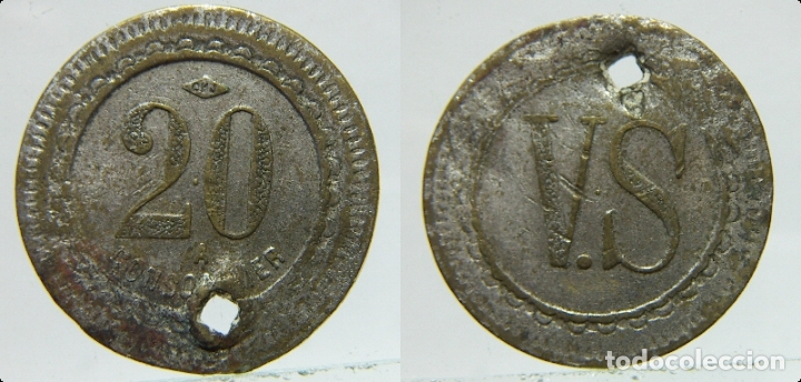 Monedas locales: Jeton Frances 20 C a consommer V.S - Foto 1