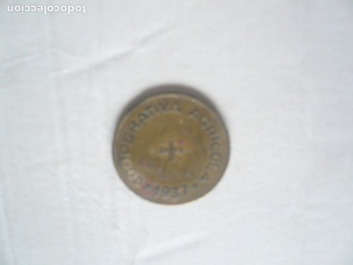 Lokalw&auml;hrung: FICHA 5 C&eacute;ntimos.COOPERATIVA AGRICOLA HOSTALETS DE PIEROLA-GUERRA CIVIL