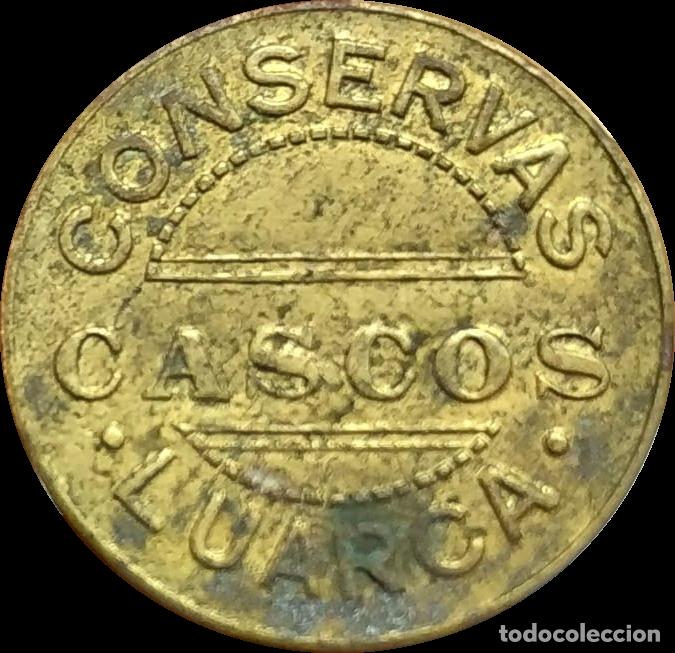 Monedas locales: Ficha de Conservas Cascos - Luarca (Asturias) - Foto 1