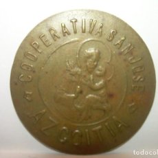 Monedas locales: FICHA DINERARIA...COOPERATIVA..SAN JOSE..AZCOITIA..100 PESETAS.