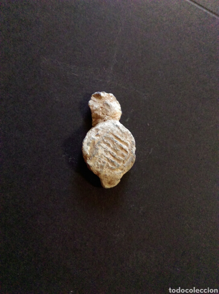 Monedas locales: Antiguo precinto plomo marchamo Aduana medieval - Foto 1