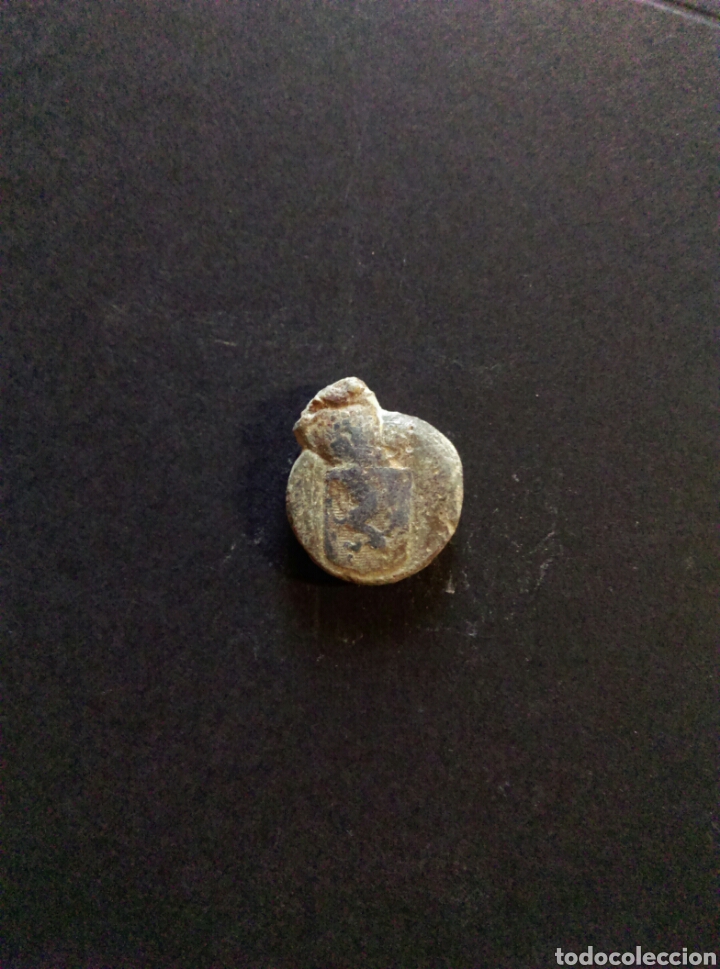 Monedas locales: Antiguo precinto plomo marchamo Aduana medieval - Foto 2