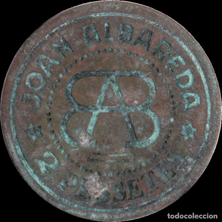 Monedas locales: Ficha del Borne - Joan Albareda - 2 pesetas - Foto 1
