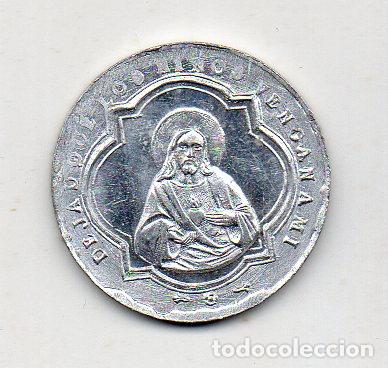 Monedas locales: Catecismo Parroquial. 5 C&eacute;ntimos. Aluminio. - Foto 2