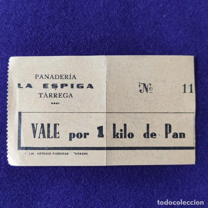 Monedas locales: VALE DE 1 KILO DE PAN. PANADERIA LA ESPIGA. TARREGA. - Foto 1