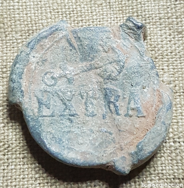 Monedas locales: Marchamo plomo comercial Extra ancla marina - Foto 1