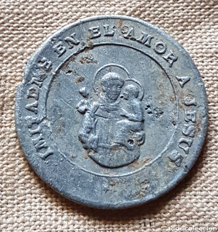 Monedas locales: Ficha 5 centimos catecismo parroquial - Foto 1