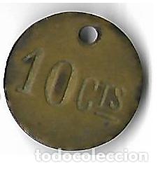 Monedas locales: FICHA COOPERATIVA A IDENTIFICAR ** 10 CTS ** - Foto 1