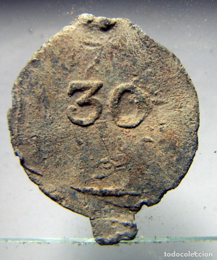 Monedas locales: MARCHAMO DE PLOMO A IDENTIFICAR - Foto 1