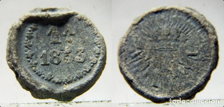 Monedas locales: MARCHAMO DE PLOMO A IDENTIFICAR 1813