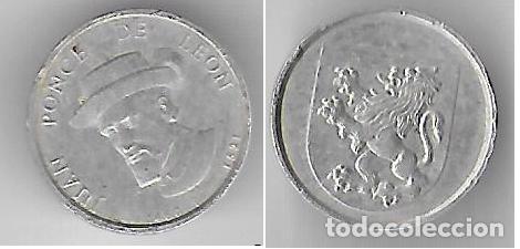 Monedas locales: FICHA JUAN PONCE DE LEON 1460 - 1521 - Foto 1