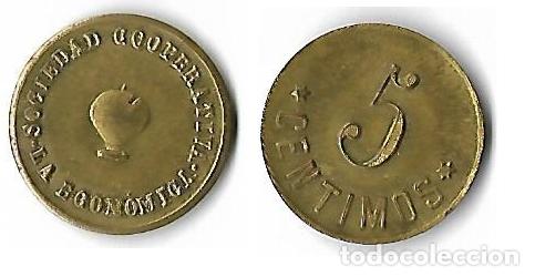Monedas locales: COOPERATIVA LA ECONOMICA 5 CENTIMOS - Foto 1